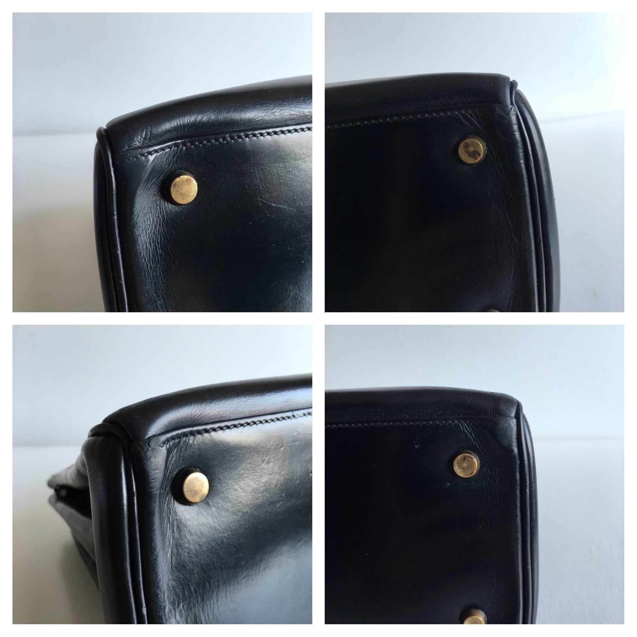 Hermès Kelly 28 Black box leather 5