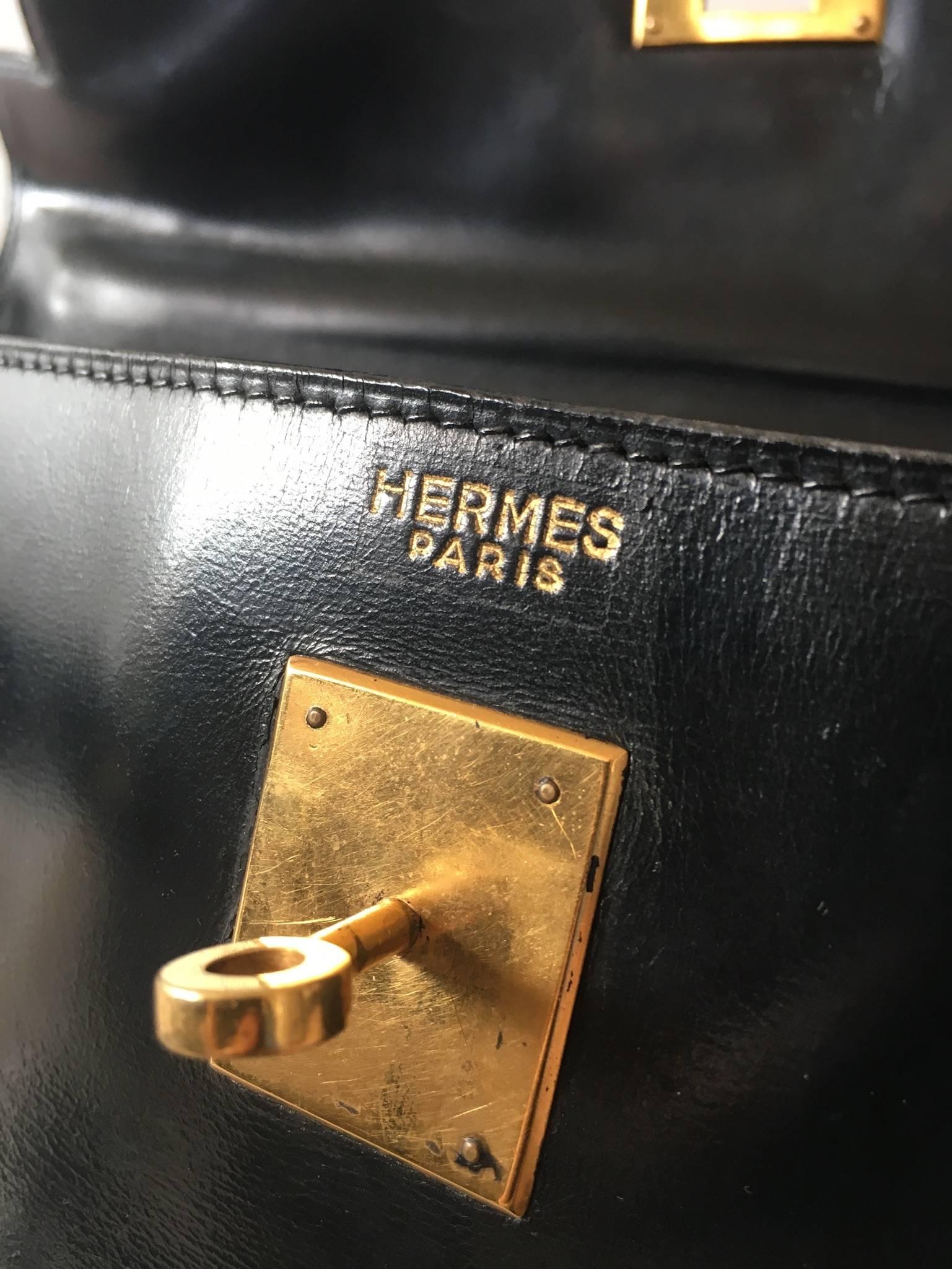 Hermes Kelly 32 Black Box   2