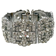 Art Deco 1930s Geometric Design Vintage Paste Bracelet