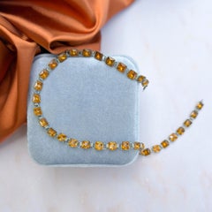 Art Deco 1920s Orange Square Cut Paste Vintage Choker