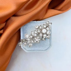 Harold A. Lazarus 1952-53 Silver and Paste Floral Brooch