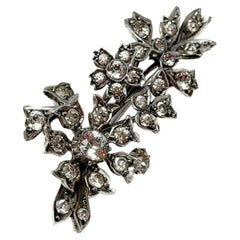 Harold A. Lazarus 1952-53 Silver and Paste Floral Brooch