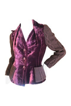Christian Dior Automne-Hiver 2005 : veste « Bar » en velours et maille signée John Galliano