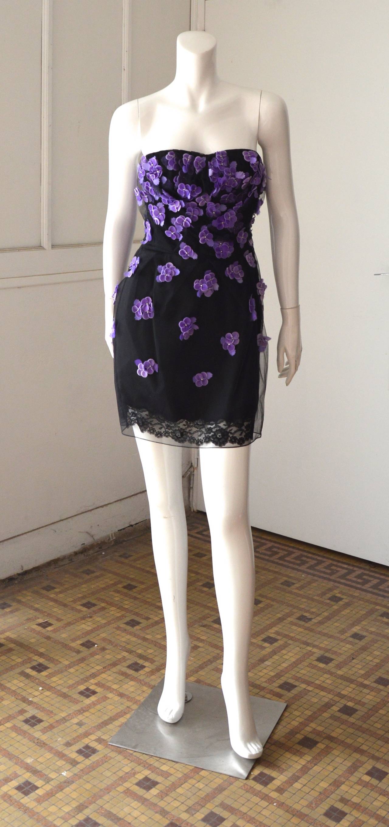 1990s Rare and Luxurious Christian Dior By John Galliano Strapless Mini Dress 2