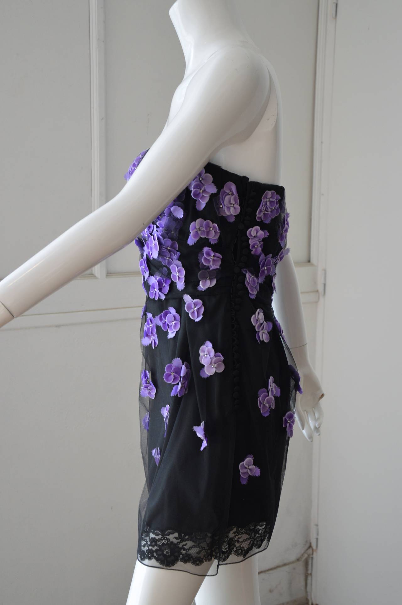 1990s Rare and Luxurious Christian Dior By John Galliano Strapless Mini Dress 1