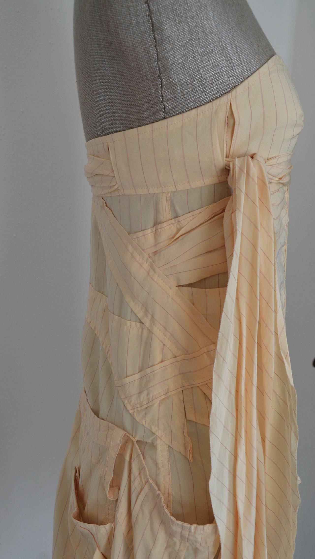 Women's Balenciaga by Nicolas Ghesquiere Thin Striped Suit Motif Dress