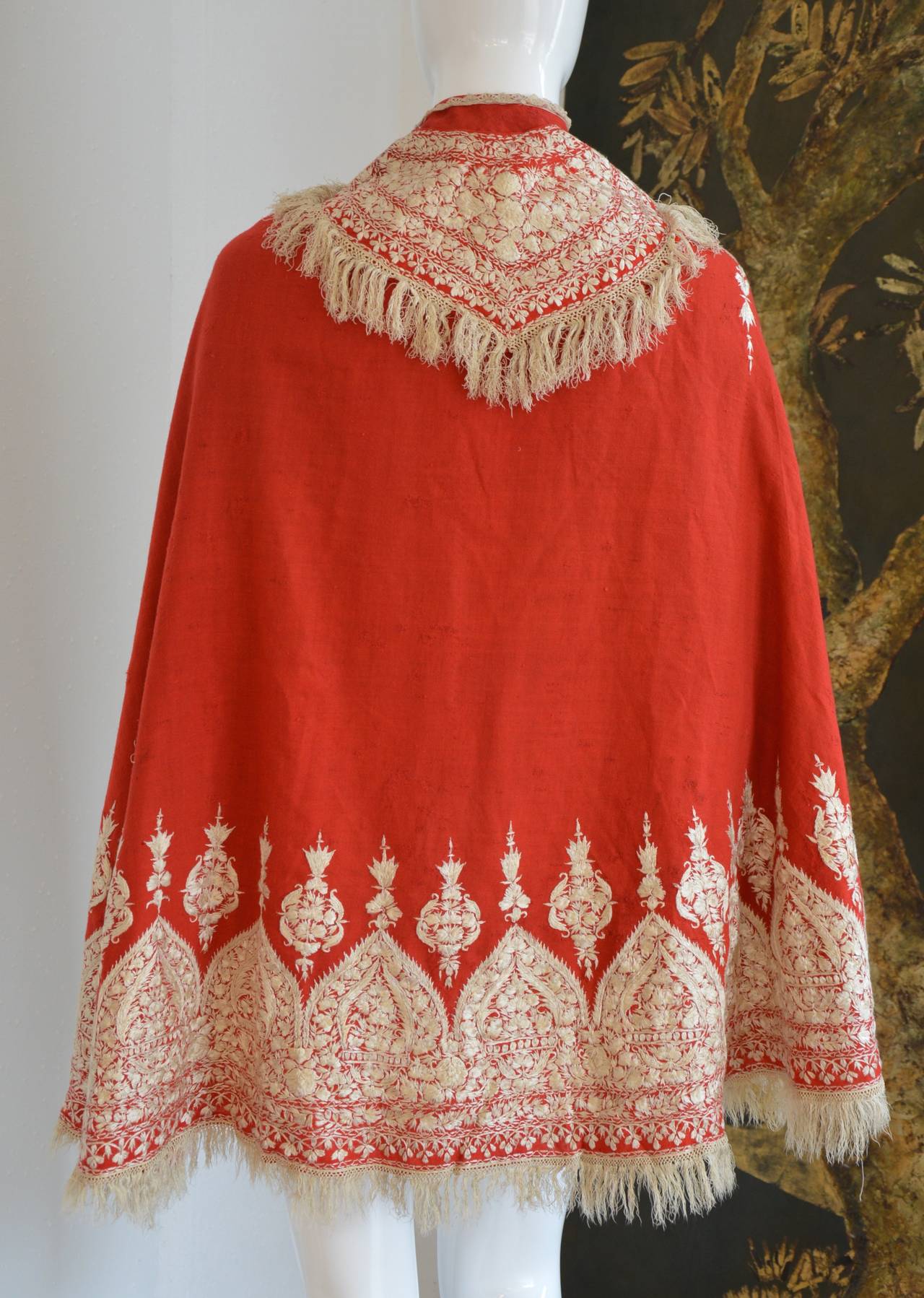 Women's or Men's End of 19th century French Cape made of an Indian Embroidered Cashmere Shawl