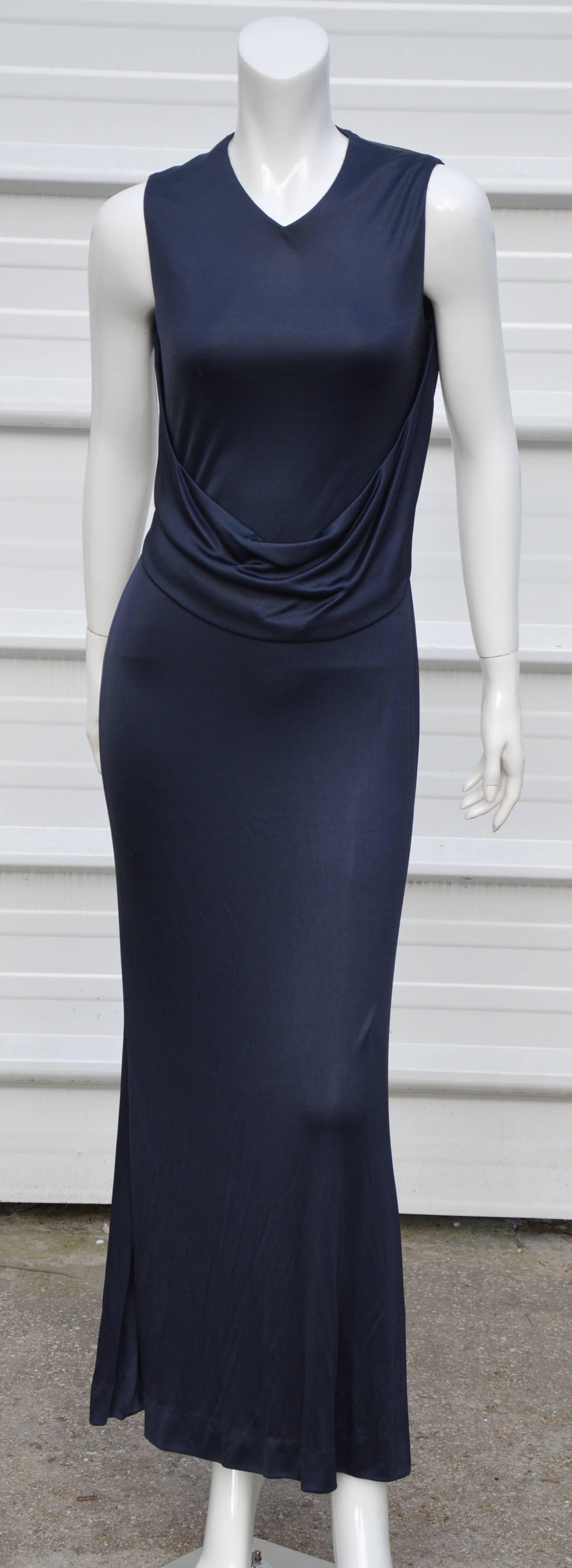 Women's 1990s Sexy and Classy Night Blue Chanel Gown For Sale
