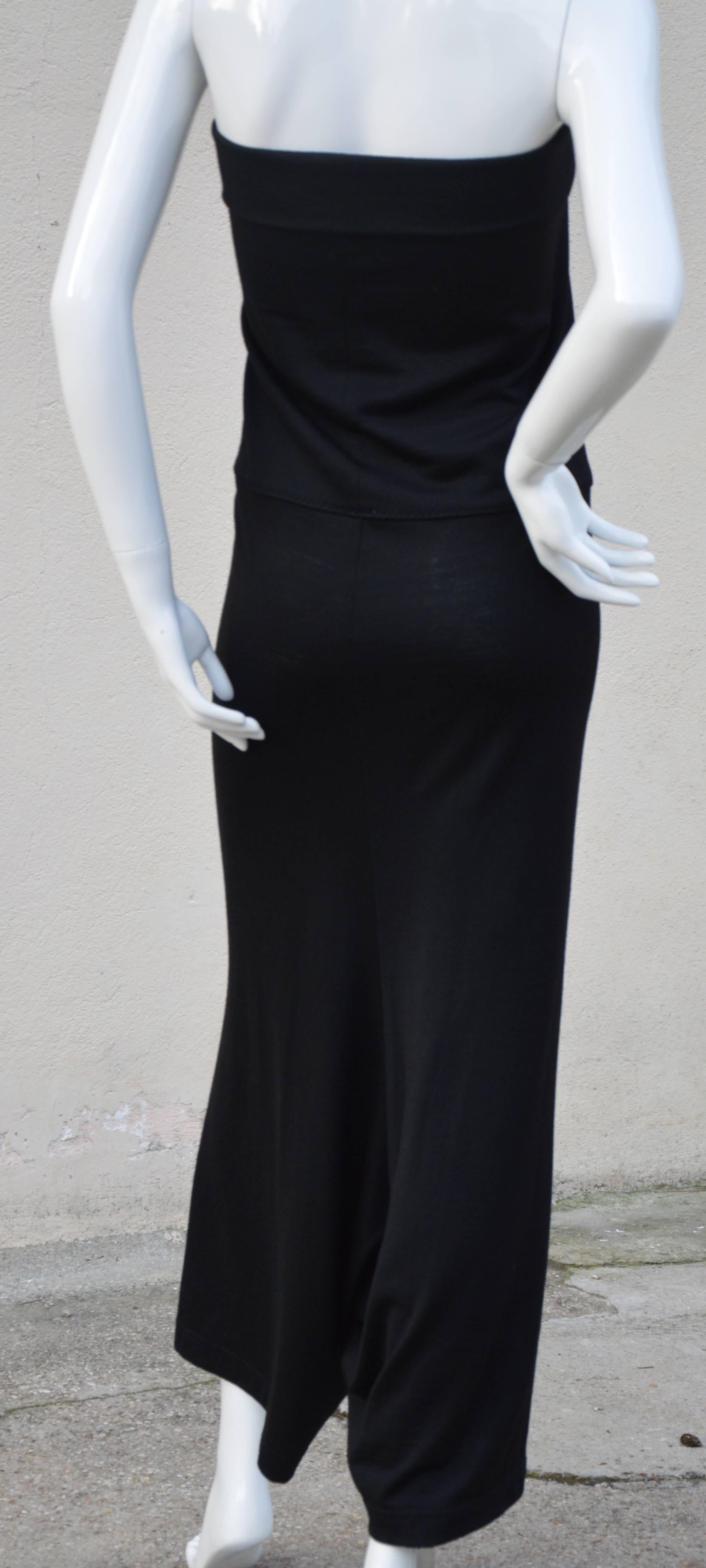 2008 Comme des Garcons Black Wool Jumpsuit In Excellent Condition For Sale In Paris, IDF