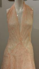 Exceptional 1930' s Bias Cut Silk Crepe Gown