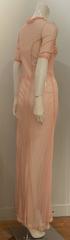 Rare 1920s Delicate Pink Lace Long Blouse Dress