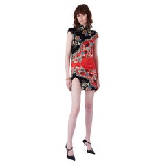 Vintage Roberto Cavalli S/S 2003 Runway Chinoiserie Print Mini Dress
