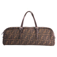 Fendi Vintage 1990’s Brown Zucca Print Bowling Bag