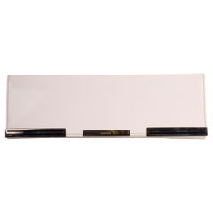 Vintage Gucci 1980's White Patent Rectangular Clutch