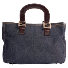 Vintage Fendi 1990's Denim Mini Tote Bag