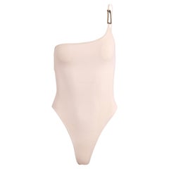 Vintage Gucci by Tom Ford S/S 1998 White One Shoulder Swimsuit (Maillot de bain asymétrique)