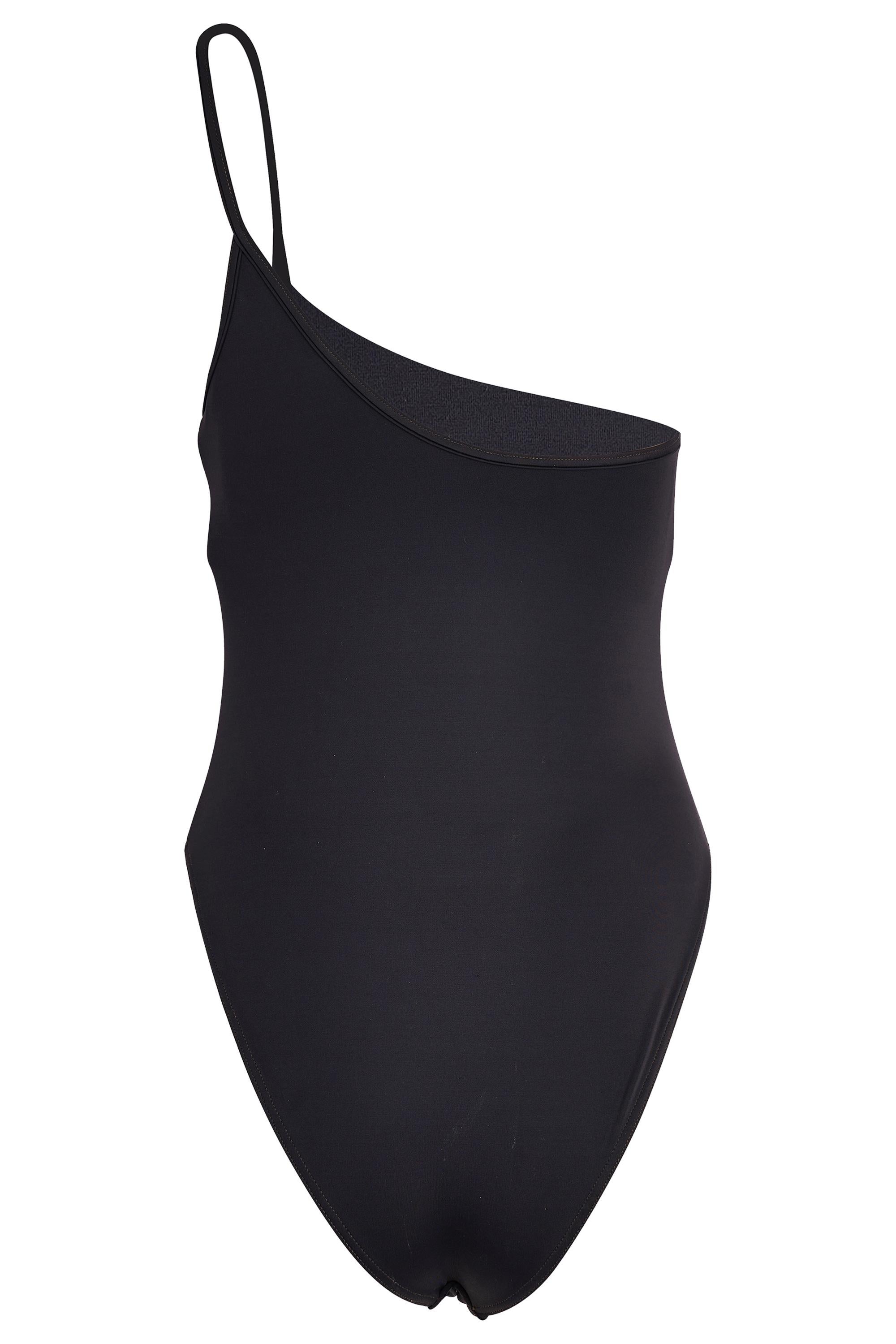 Vintage Gucci by Tom Ford S/S 1998 Navy Blue One Shoulder Swimsuit (Maillot de bain asymétrique) Excellent état - En vente à London, GB