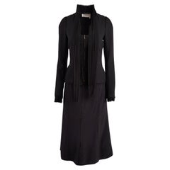 Yves Saint Laurent Rive Gauche by Tom Ford A/W 2002 Black Silk Scarf Co-ord