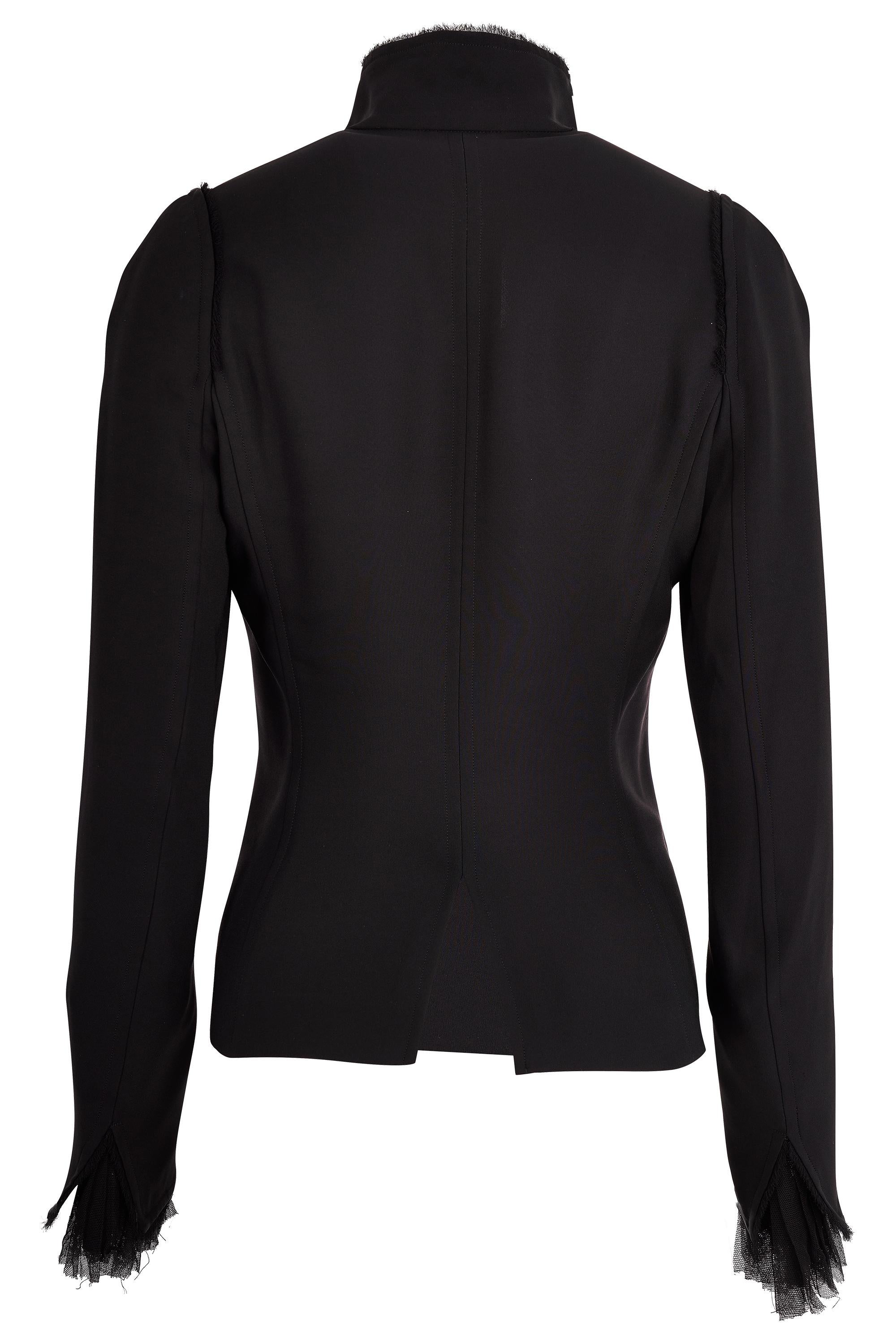 Yves Saint Laurent Rive Gauche by Tom Ford A/W 2002 Black Silk Scarf Co-ord Unisexe en vente
