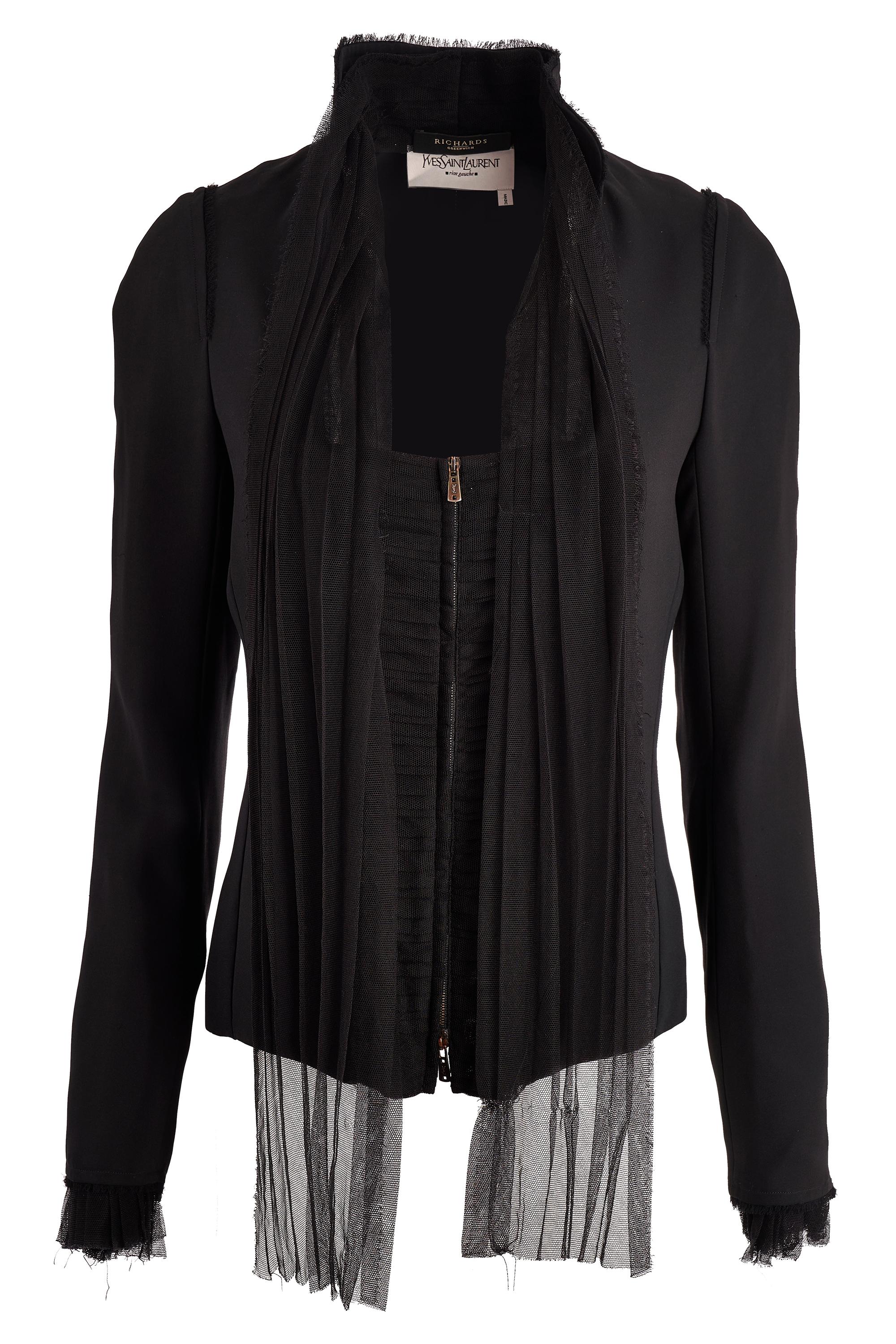 Yves Saint Laurent Rive Gauche by Tom Ford A/W 2002 Black Silk Scarf Co-ord Excellent état - En vente à London, GB