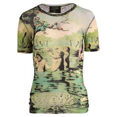 Vintage Jean Paul Gaultier 1998 Krishna Mesh Print Top
