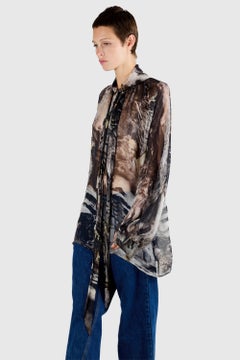Vintage-Bluse von Alexander McQueen, Herbst/Winter 2006, mit Druckmuster