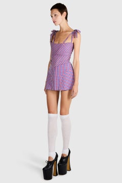 Vintage Vivienne Westwood S/S 1994 Plaid Print Corset Skirt Set