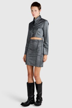Vintage 1980's Pam Hogg Metallic Silver Set