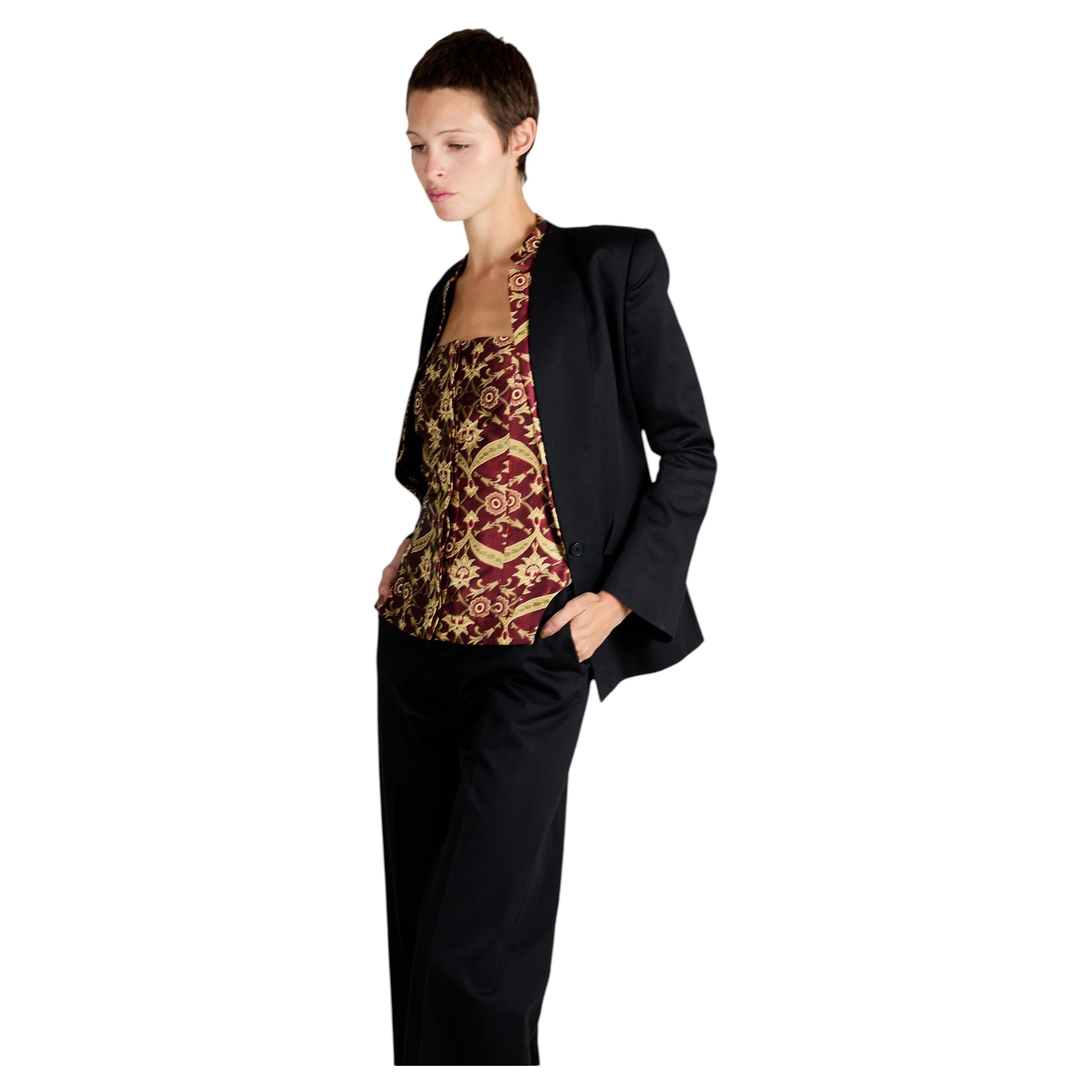 Vintage Alexander Mcqueen S/S 2000 Silk Print Ensemble For Sale