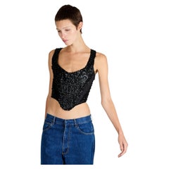 Vintage Helen Storrey Black Beaded Corset