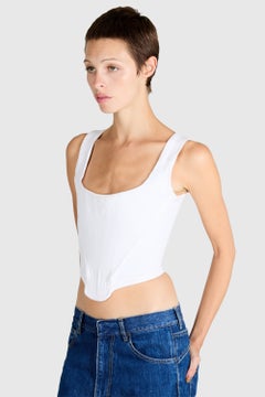 Vivienne Westwood – Korsett aus weißem Denim-Baumwollstoff