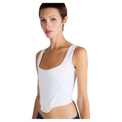 Corsetto in denim bianco e cotone di Vivienne Westwood