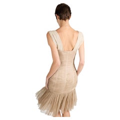 Vintage 2000's Escada Champagne Silk Crepe Dress