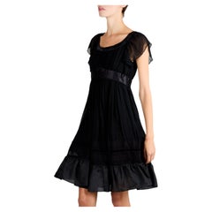 Abito babydoll nero Chloé vintage degli anni 2000