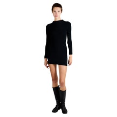 Vintage Isabel Martin Black Mini Textured Dress