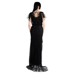 Vintage John Galliano A/W 2007-08 Black Beaded Gown