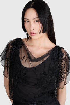 Vintage John Galliano A/W 2007-08 Black Beaded Gown