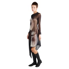 Vintage Yojhi Yamamoto S/S 2005 Black Mesh Dandelion Dress