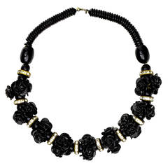 Fabulous 20's French Deco Pate de Verre Necklace 10