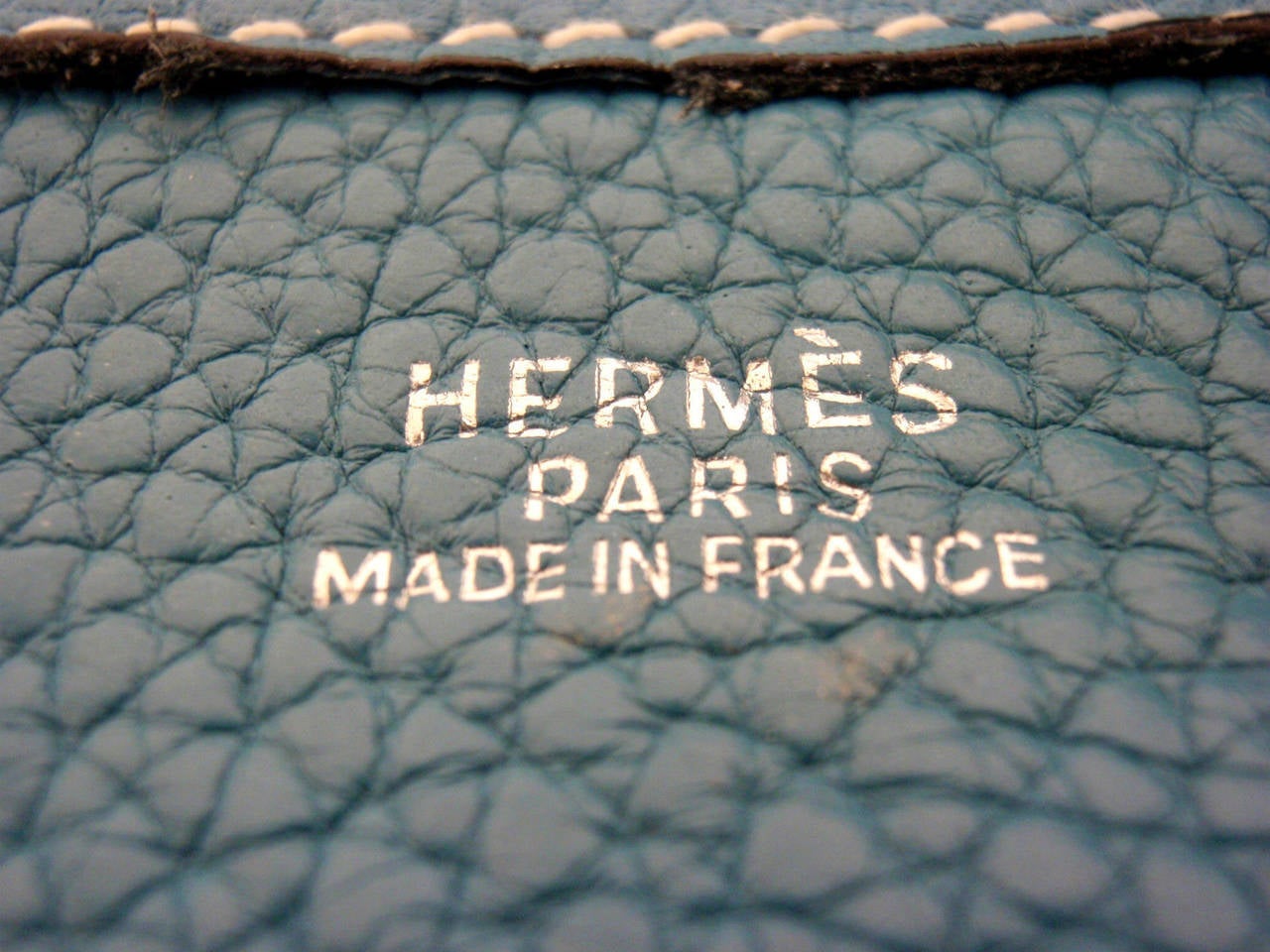 HERMES Evelyne PM Blue Jean Togo Leather GHW Shoulder Bag, 2004 1