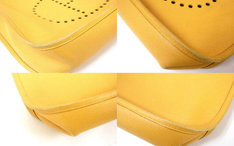 Hermes Evelyne GM sunny-yellow Ardenes leather GHW shoulder bag, 1998 3