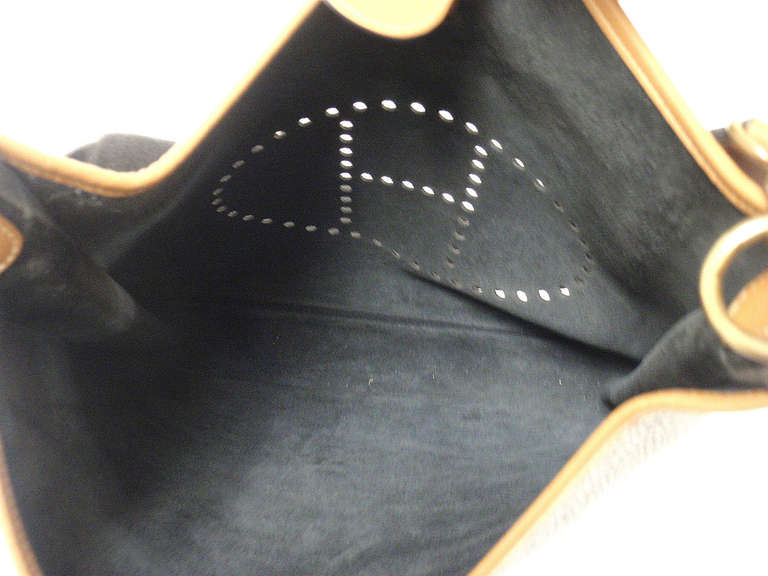 Hermes Evelyne GM two-tone black Clemence Barenia leather GHW shoulder bag, 1989 2