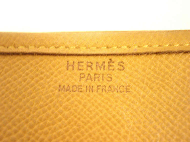 Hermes Evelyne GM sunny-yellow Ardenes leather GHW shoulder bag, 1998 In Excellent Condition In Holland, PA