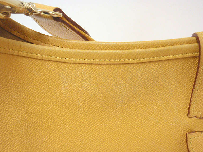 Women's or Men's Hermes Evelyne GM sunny-yellow Ardenes leather GHW shoulder bag, 1998