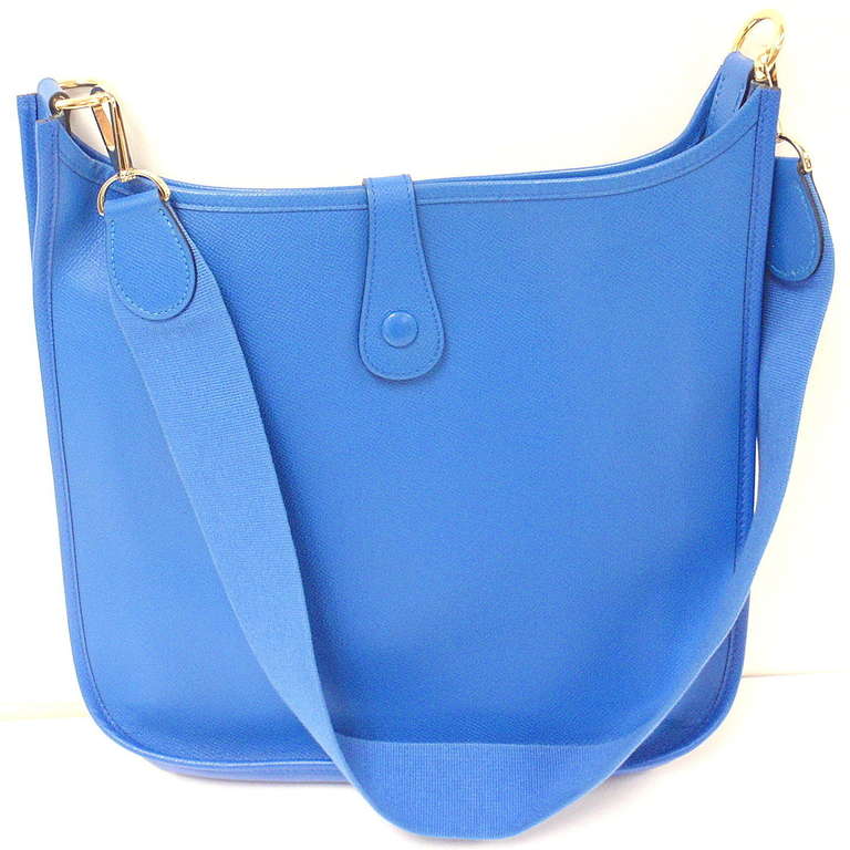 hermes electric blue evelyne