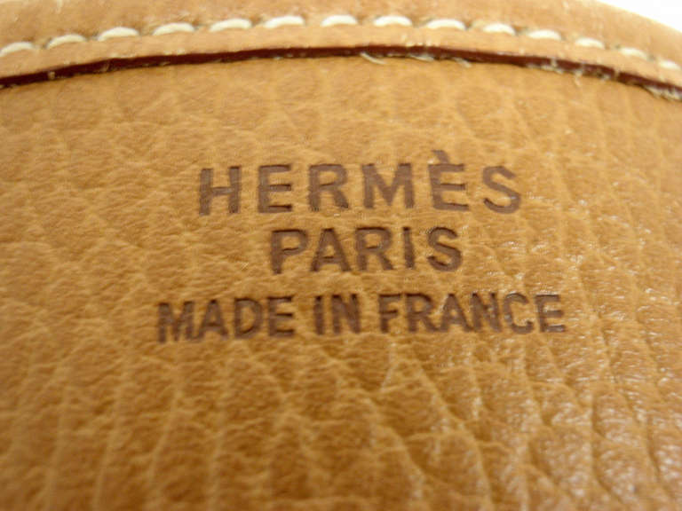 Sac à bandoulière Hermès Evelyne GM en cuir Clemence or, 1997 en vente 1