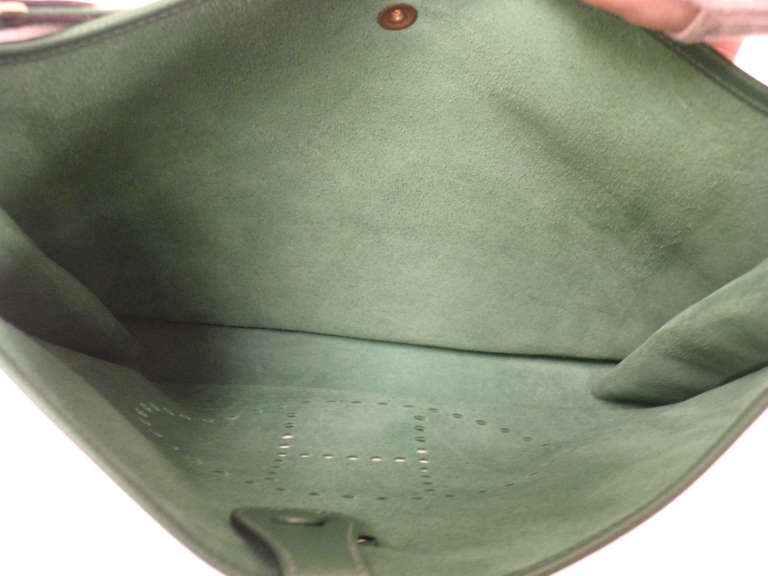 Hermes Evelyne GM Vert Bengale EPSOM leather GHW Shoulder bag, 1996 5