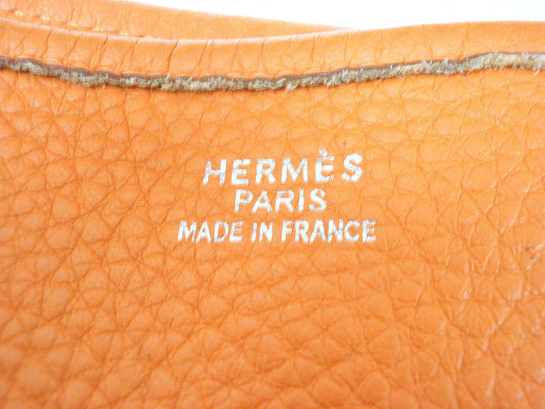 Hermes Evelyne GM orange Clemence leather SHW shoulder bag, 2002 5