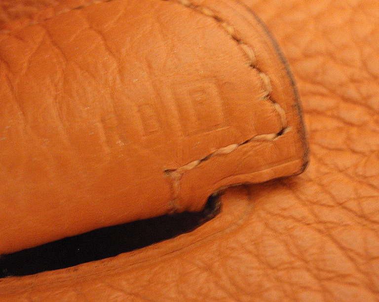 Hermes Evelyne GM orange Clemence leather SHW shoulder bag, 2002 6