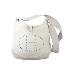 Hermes Evelyne PM II cream Togo leather SHW shoulder bag, 2005